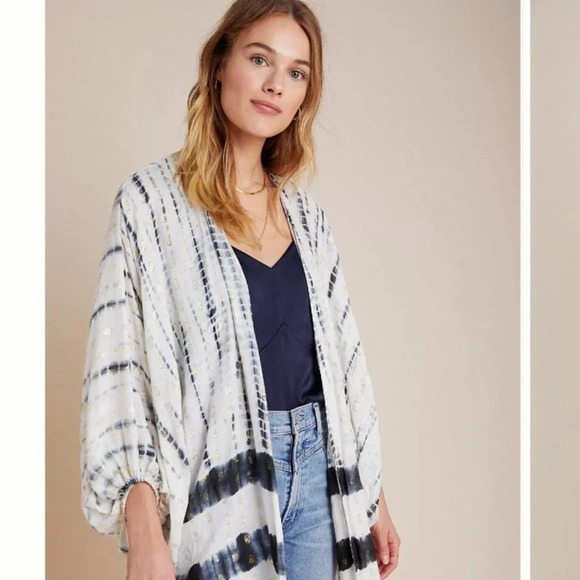 Anthropologie Vada Shimmer Cocoon Kimono - Picture 2 of 8